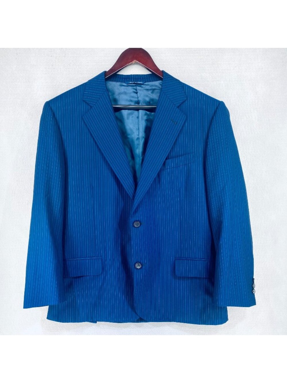 Canali Blazer Mens 42R Blue Wool Pinstripe Sport Coat Suit Jacket Italy Luxury